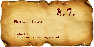 Mercz Tibor névjegykártya